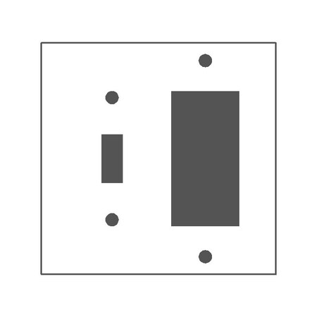 Mulberry Number of Gangs: 2 Cold-Rolled Steel, Wrinkle Finish, White 85432